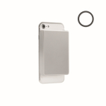 Batterie externe en aluminium recyclé avec indicateur 10 000 mAh couleur argenté huitième vue