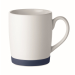 Tasse en céramique blanche mate avec base en silicone colorée 300ml couleur bleu marine