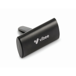 Étui pour désodorisant de voiture avec couvercle en aluminium et clip couleur noir vue principale