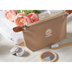 Trousse de toilette en polyester RPET et similicuir avec zip vue d'ambiance principale