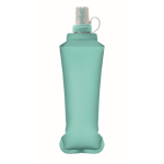 Gourde pliable en thermoplastique avec valve à mordre 500 ml couleur turquoise