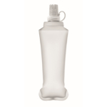 Gourde pliable en thermoplastique avec valve à mordre 500 ml couleur blanc transparent
