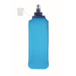 Gourde pliable en thermoplastique avec valve à mordre 500 ml couleur bleu roi troisième vue