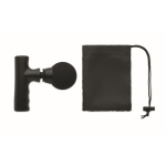 Pistolet de massage avec 2 vitesses et batterie 1200mAh dans une housse couleur noir cinquième vue