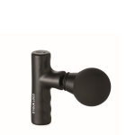 Pistolet de massage avec 2 vitesses et batterie 1200mAh dans une housse couleur noir vue avec zone d'impression