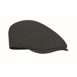 Casquette plate en polyester avec boucle métallique 335 g/m² couleur noir