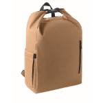 Sac à dos roll-top en RPET pour PC avec poche latérale élastique 15'' couleur kaki