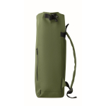 Sac à dos roll-top en RPET pour PC avec poche latérale élastique 15'' couleur vert militaire dixième vue