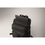 Grand sac à dos de voyage en RPET avec plusieurs compartiments 15'' couleur noir vue photographique