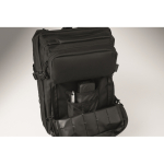 Grand sac à dos de voyage en RPET avec plusieurs compartiments 15'' couleur noir vue photographique