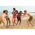 Ballon de rugby aquatique en néoprène avec aiguille incluse couleur multicolore deuxième vue d'ambiance