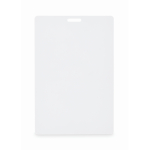 Porte-badge pour tour de cou avec fente 12 x 8 cm couleur blanc