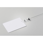 Porte-badge pour tour de cou avec fente 12 x 8 cm couleur blanc quatrième vue photographique