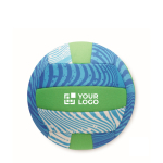 Ballon de plage en néoprène avec aiguille, Ø16 cm couleur multicolore vue avec zone d'impression