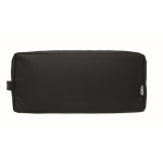 Sac à chaussures en polyester RPET 600D avec fermeture éclair couleur noir sixième vue