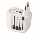 Adaptateur de voyage compact 30 W avec USB-A et USB-C couleur blanc quatrième vue