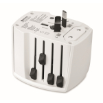 Adaptateur de voyage compact 30 W avec USB-A et USB-C couleur blanc sixième vue