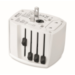 Adaptateur de voyage compact 30 W avec USB-A et USB-C couleur blanc septième vue