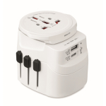 Adaptateur universel avec connecteurs USB-A et USB-C 20W couleur blanc