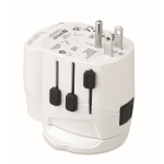 Adaptateur universel avec connecteurs USB-A et USB-C 20W couleur blanc sixième vue