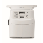 Adaptateur universel avec connecteurs USB-A et USB-C 20W couleur blanc