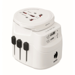 Adaptateur universel avec connecteurs USB-A et USB-C 20W couleur blanc vue principale