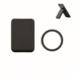 Porte-cartes magnétique en simili cuir PU pour 3 cartes couleur noir