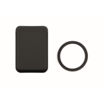 Porte-cartes magnétique en simili cuir PU pour 3 cartes couleur noir