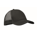 Casquette trucker 5 panneaux en coton et maille 250 g/m² couleur noir