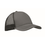Casquette trucker 5 panneaux en coton et maille 250 g/m² couleur gris foncé