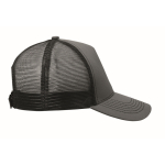 Casquette trucker 5 panneaux en coton et maille 250 g/m² couleur gris foncé quatrième vue