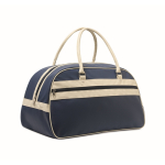 Sac de sport vintage classique en cuir synthétique 21,5L couleur bleu