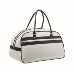 Sac de sport vintage classique en cuir synthétique 21,5L couleur blanc