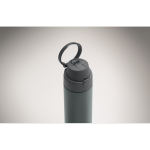 Gourde en acier inoxydable recyclé avec paille 2 en 1 650 ml couleur noir mat vue thématique photographique