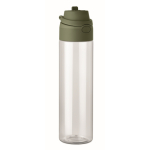 Bouteille en RPET avec paille 2 en 1 et anse anti-fuite 700 ml couleur vert foncé