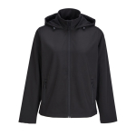 Veste softshell femme à capuche avec doublure polaire SOL'S couleur noir