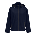 Veste softshell femme à capuche avec doublure polaire SOL'S couleur bleu marine