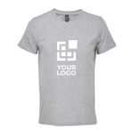 T-shirt unisexe en coton semi-peigné col V SOL'S couleur gris chiné vue avec zone d'impression