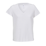 T-shirt en coton semi-peigné femme col V SOL'S couleur blanc neuvième vue