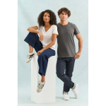 T-shirt en coton semi-peigné femme col V SOL'S couleur blanc