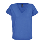 T-shirt en coton semi-peigné femme col V SOL'S couleur bleu roi troisième vue