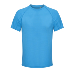 T-shirt respirant en polyester recyclé SOL'S couleur cyan