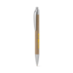 Stylo en carton écologique avec encre bleue couleur gris clair image avec logo