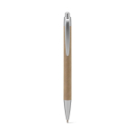 Stylo en carton écologique avec encre bleue couleur gris clair