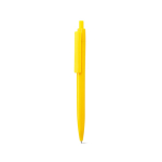 Stylo en plastique avec grand clip et finition brillante, encre bleue couleur jaune première vue