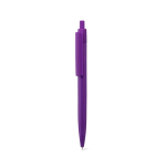 Stylo en plastique avec grand clip et finition brillante, encre bleue couleur mauve première vue
