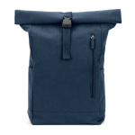 Sac à dos roll-top avec fermeture supérieure et poches 17L 380 g/m² couleur bleu première vue