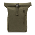Sac à dos roll-top avec fermeture supérieure et poches 17L 380 g/m² couleur vert foncé première vue