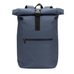 Sac à dos roll-top pour ordinateur en cuir synthétique 15 L 16” couleur bleu première vue