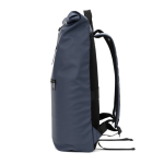 Sac à dos roll-top pour ordinateur en cuir synthétique 15 L 16” couleur bleu quatrième vue